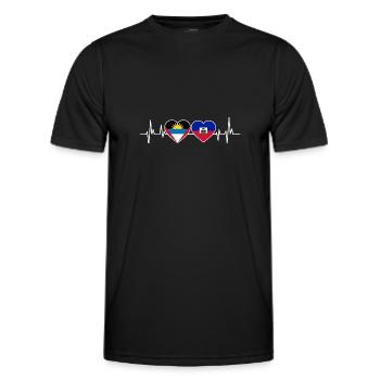 Flag of Antigua and Barbuda - Men's Functional T-Shirt - black - Front - AI Model Male 178 dark (178cm)