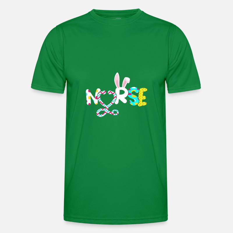 Nurse Rabbit Ear Stethoscope Happy Easter Men's Functional T-Shirt