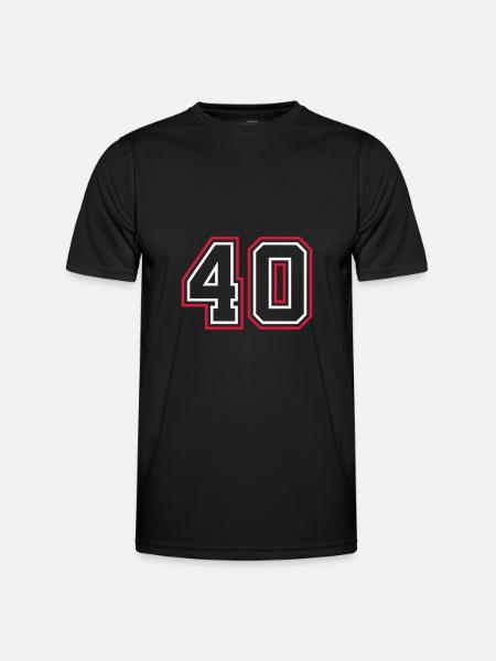 Numéro 40 - T-shirt sport Homme - noir