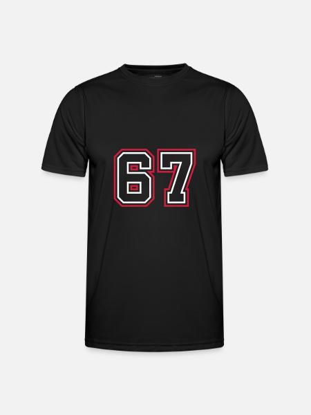 67 Number number - Men's Functional T-Shirt - black
