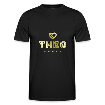 Théo Herz - T-shirt sport Homme - noir - Devant - AI Model Male 178 dark (178cm)