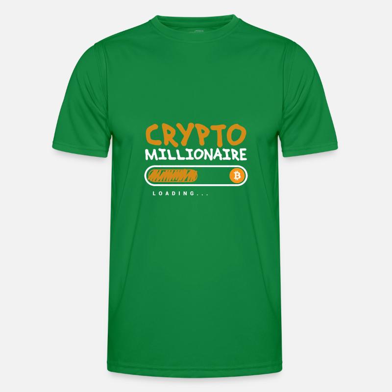 Krypto-Millionär Bitcoin Kryptowährung Männer Funktions-T-Shirt