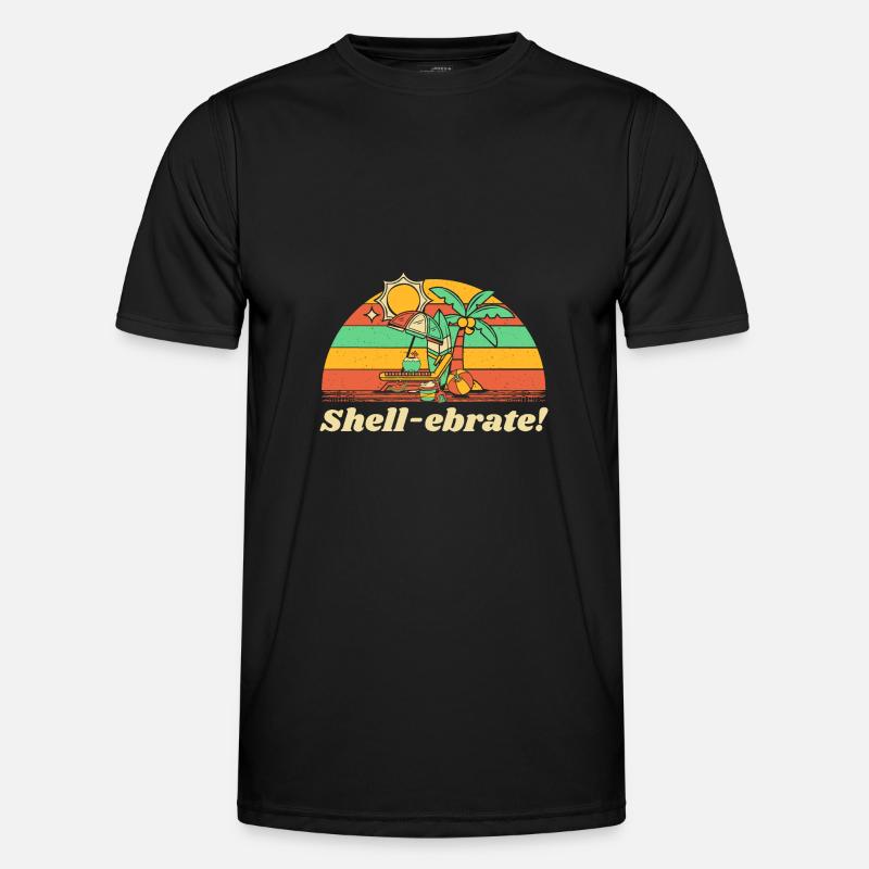 Shell-ebrate! Beach Party Ocean Celebration - Men's Functional T-Shirt - black