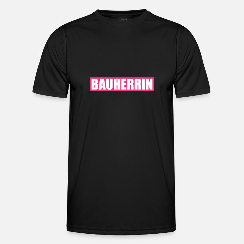 Bauherrin - Männer Funktions-T-Shirt - Schwarz