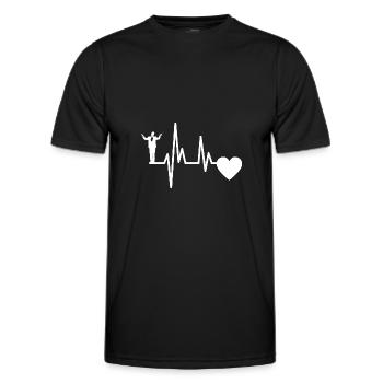 Conductors Heartbeat Conductor Musicians ECG Music - Men's Functional T-Shirt - black - Front - AI Model Male 178 dark (178cm)