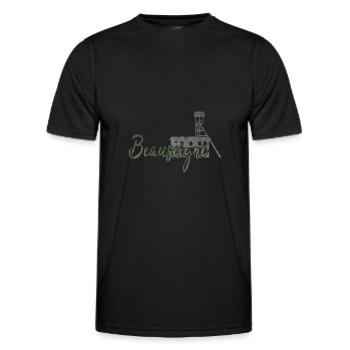 Beauseigne Parler Gaga Saint-Etienne Stéphanois - T-shirt sport Homme - noir - Devant - AI Model Male 178 dark (178cm)