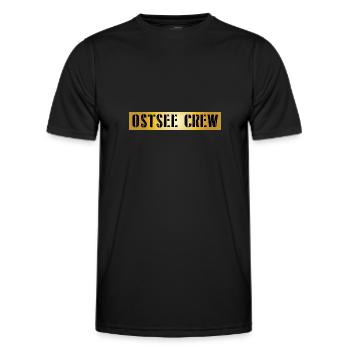 Ostsee Crew - Männer Funktions-T-Shirt - Schwarz - Vorne - AI Model Male 178 dark (178cm)