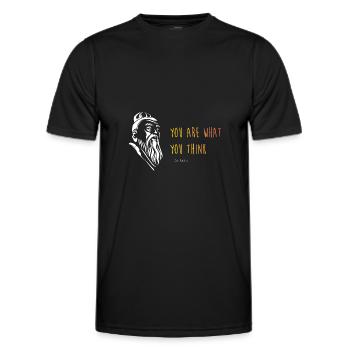 Confucianism Confucius Proverbs - Men's Functional T-Shirt - black - Front - AI Model Male 178 dark (178cm)