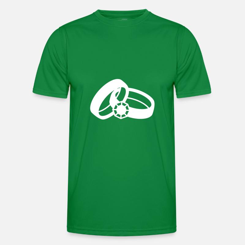Eheringe Hochzeit Männer Funktions-T-Shirt