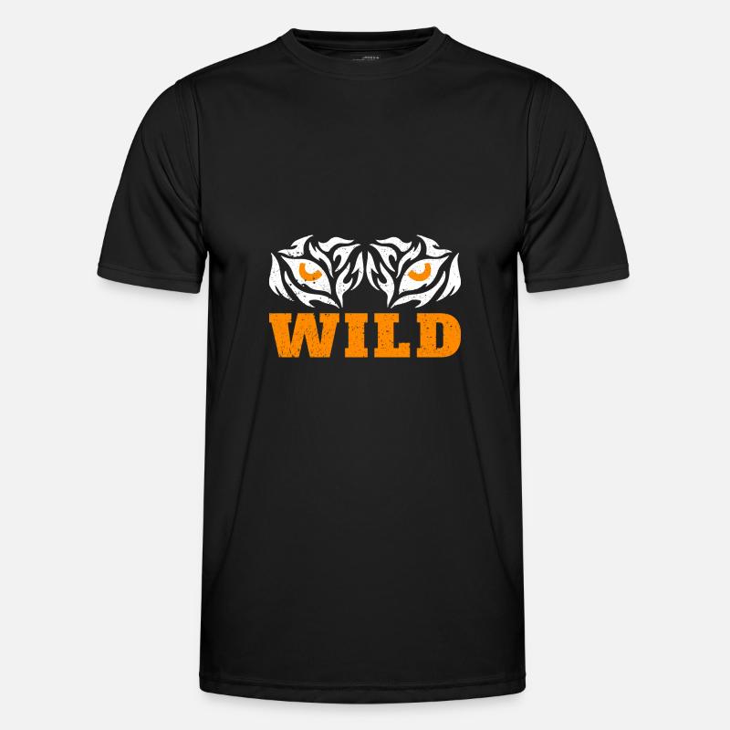 Wilde Augen - Männer Funktions-T-Shirt - Schwarz
