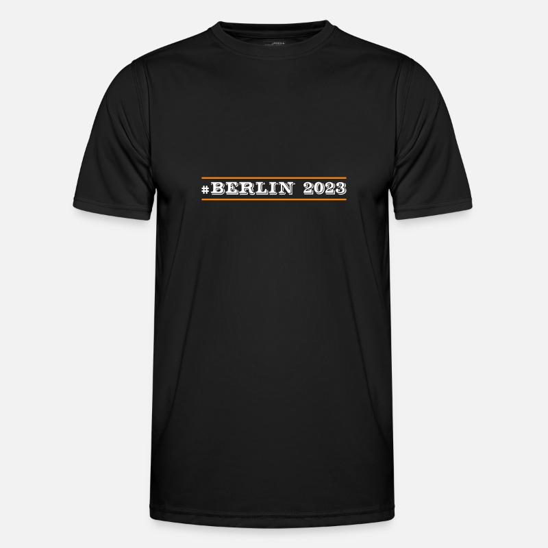 Berlin 2023 - Männer Funktions-T-Shirt - Schwarz