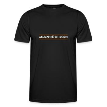 Cancun 2023 - Men's Functional T-Shirt - black - Front - AI Model Male 178 dark (178cm)