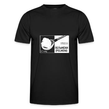 Ostankino Pelmeni Blyat Russianlife Russie URSS - T-shirt sport Homme - noir - Devant - AI Model Male 178 dark (178cm)