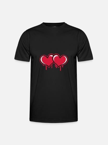 hearts symbol - Men's Functional T-Shirt - black