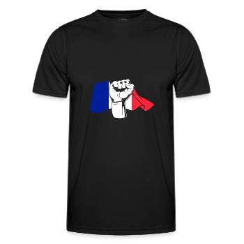 Faust Franzose Frankreich - Männer Funktions-T-Shirt - Schwarz - Vorne - AI Model Male 178 dark (178cm)