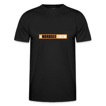 Nordsee Crew - Männer Funktions-T-Shirt - Schwarz - Vorne - AI Model Male 178 dark (178cm)