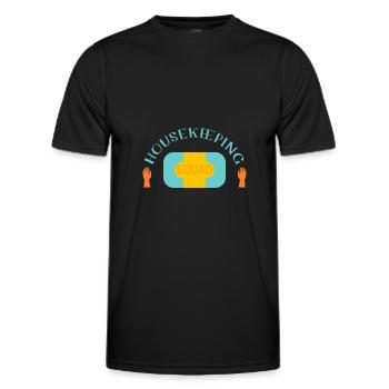 Femme de ménage Ménage - T-shirt sport Homme - noir - Devant - AI Model Male 178 dark (178cm)