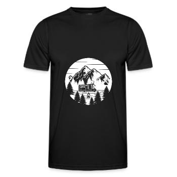 Wohnmobil - Männer Funktions-T-Shirt - Schwarz - Vorne - AI Model Male 178 dark (178cm)