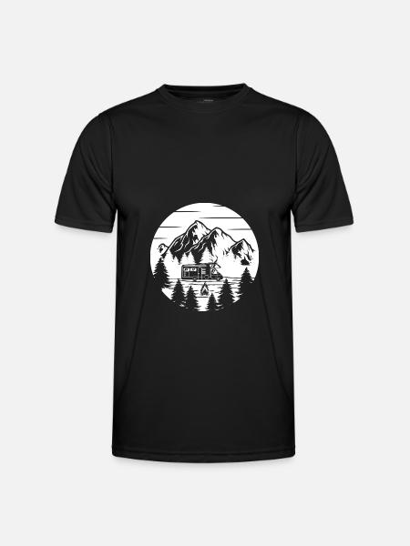Wohnmobil - Männer Funktions-T-Shirt - Schwarz