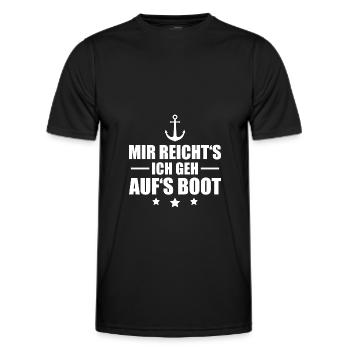Segelboot Bootsfahrer Segler Kapitän Geschenk - Männer Funktions-T-Shirt - Schwarz - Vorne - AI Model Male 178 dark (178cm)
