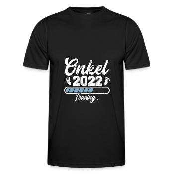 Onkel 2022 Schwangerschaft Werdender Patenonkel - Männer Funktions-T-Shirt - Schwarz - Vorne - AI Model Male 178 dark (178cm)