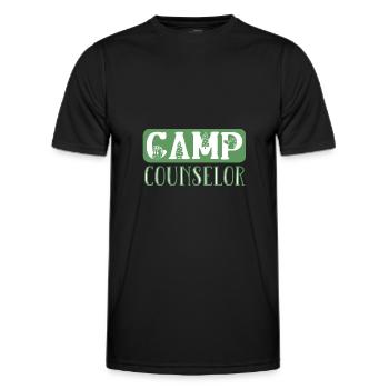 Zeltlager Leiter Sommercamp - Männer Funktions-T-Shirt - Schwarz - Vorne - AI Model Male 178 dark (178cm)