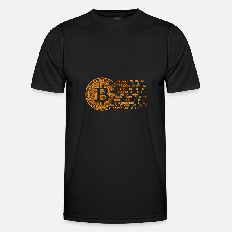 Bitcoin Blockchain Männer Funktions-T-Shirt
