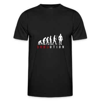 Evolution Haltère haltère Haltère Body Building Cadeau - T-shirt sport Homme - noir - Devant - AI Model Male 178 dark (178cm)