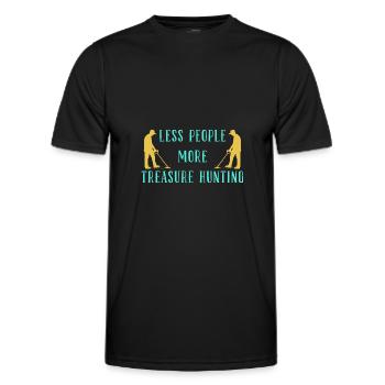 Chasseur de trésors Chasse au trésor Détecteur de métaux - T-shirt sport Homme - noir - Devant - AI Model Male 178 dark (178cm)