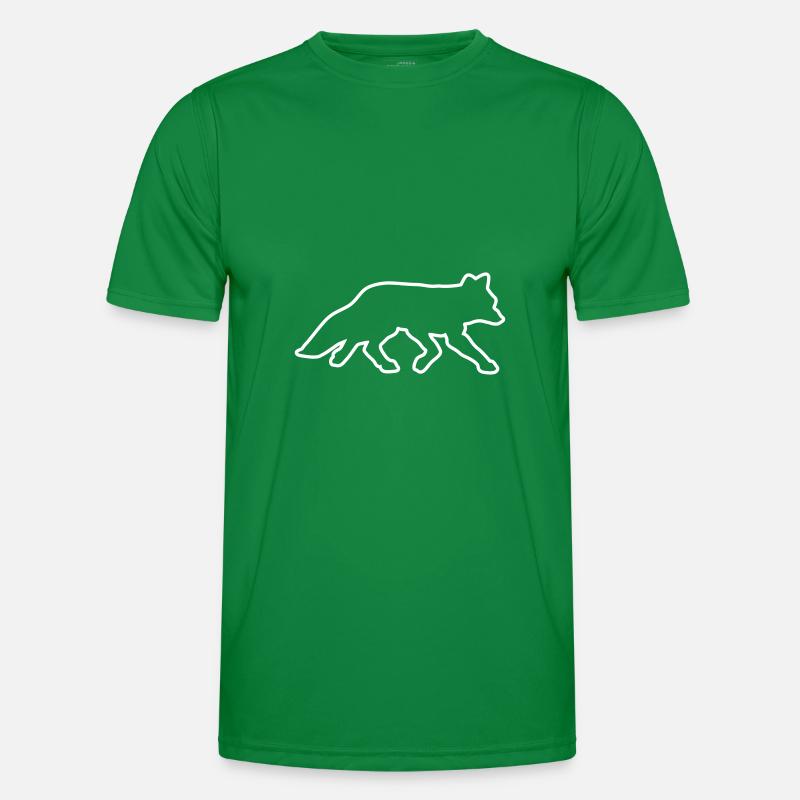 fuchs silhouette Männer Funktions-T-Shirt
