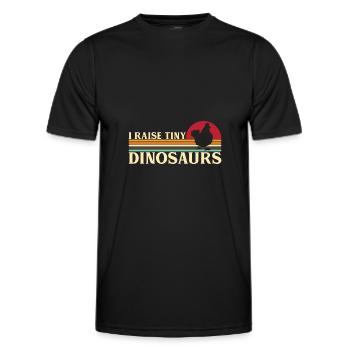 J’élève un minuscule dinosaure Dino Chicken Rooster Farmer - T-shirt sport Homme - noir - Devant - AI Model Male 178 dark (178cm)