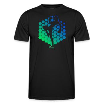 Kickboxing Kickboxing Kickboxer Kickboxer Hommes - T-shirt sport Homme - noir - Devant - AI Model Male 178 dark (178cm)