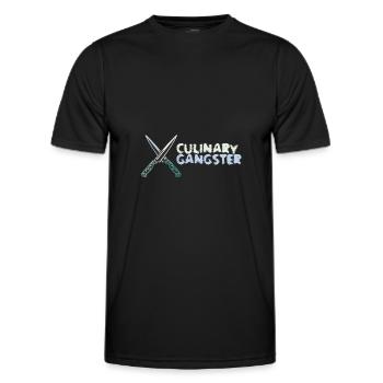 Gangster culinaire Cuisine - T-shirt sport Homme - noir - Devant - AI Model Male 178 dark (178cm)