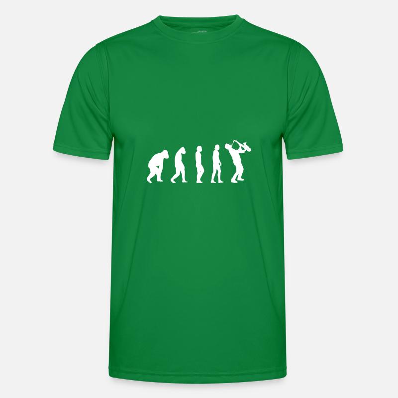 Saxophon Musik Instrument Evolution Saxophonist Männer Funktions-T-Shirt