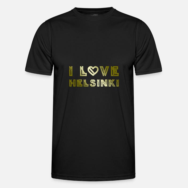 I Love Helsinki Männer Funktions-T-Shirt