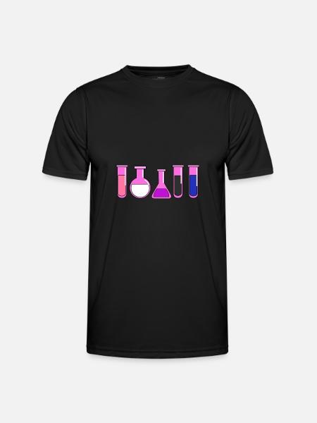 Genderfluid Pride Test Tubes - Men's Functional T-Shirt - black