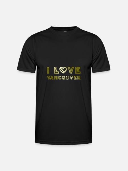 I Love Vancouver - Men's Functional T-Shirt - black