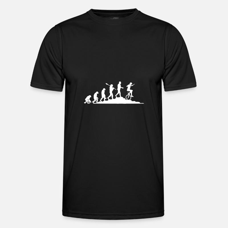 Évolution du monocycle - T-shirt sport Homme - noir