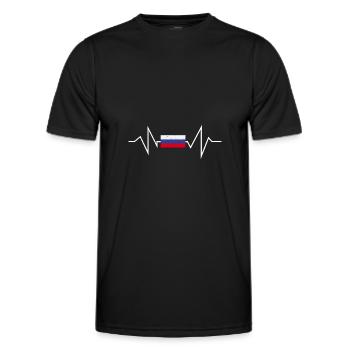 Russie - T-shirt sport Homme - noir - Devant - AI Model Male 178 dark (178cm)