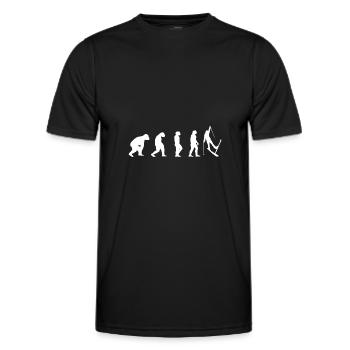 Ski fahren Ski Skifahren Evolution Skifahrer Skier - Männer Funktions-T-Shirt - Schwarz - Vorne - AI Model Male 178 dark (178cm)