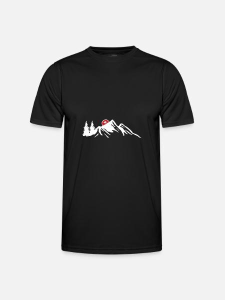 Suisse Schweizerdeutsch Schweizer Schweizer Berge - T-shirt sport Homme - noir