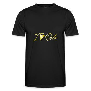 J’aime Oslo - T-shirt sport Homme - noir - Devant - AI Model Male 178 dark (178cm)