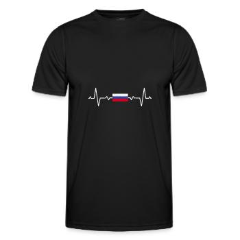 Russie - T-shirt sport Homme - noir - Devant - AI Model Male 178 dark (178cm)