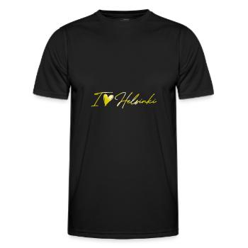 J’aime Helsinki - T-shirt sport Homme - noir - Devant - AI Model Male 178 dark (178cm)