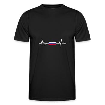 Russie - T-shirt sport Homme - noir - Devant - AI Model Male 178 dark (178cm)