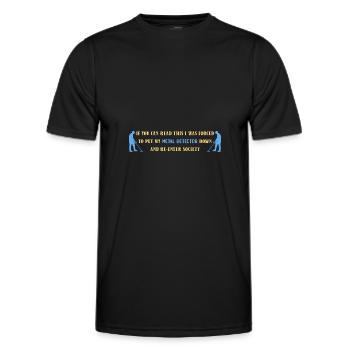 Chasseur de trésors Chasse au trésor Détecteur de métaux - T-shirt sport Homme - noir - Devant - AI Model Male 178 dark (178cm)