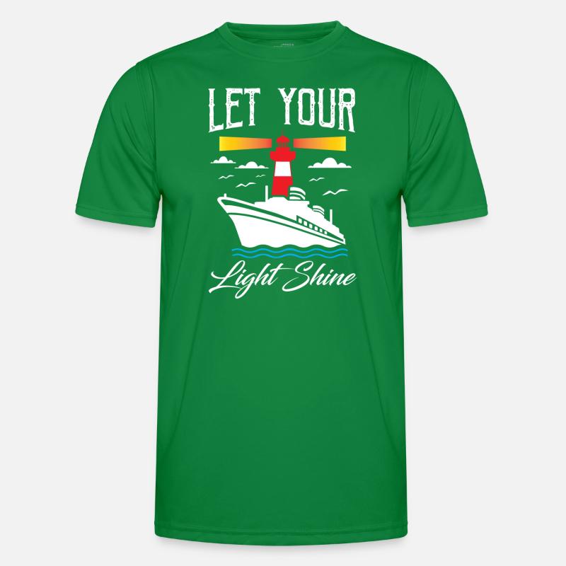 Let Your Light Shine Lighthouse Männer Funktions-T-Shirt