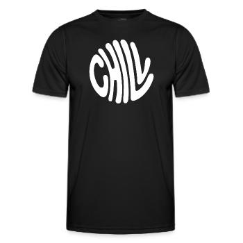 Chill - Männer Funktions-T-Shirt - Schwarz - Vorne - AI Model Male 178 dark (178cm)