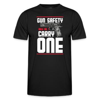 Weapons Ammunition Gun owners Freedom - Men's Functional T-Shirt - black - Front - AI Model Male 178 dark (178cm)