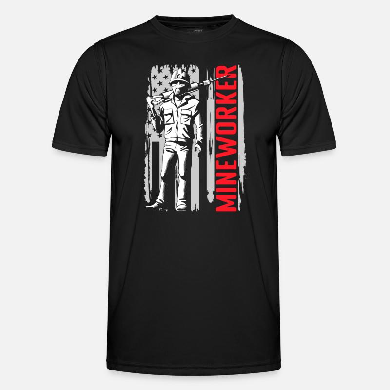 Miner Mine Miner Stones - Men's Functional T-Shirt - black